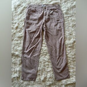 Liz Claiborne | Light Brown & White Pin Strip Pants